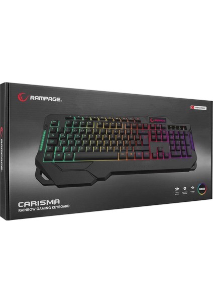 KB-R46 Carısma USB Rainbow Aydınlatmalı Q Gaming Oyuncu Klavye