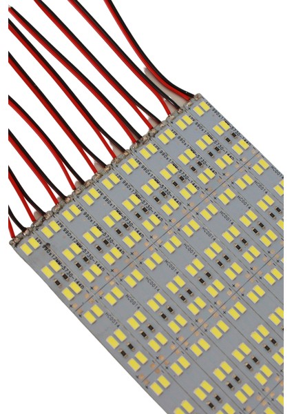 12V 5730 Çift Sıra Alüminyum Çubuk LED 144 Ledli Beyaz 1m