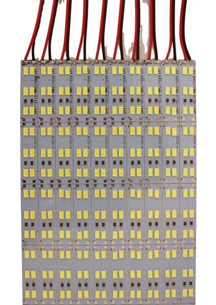 12V 5730 Çift Sıra Alüminyum Çubuk LED 144 Ledli Beyaz 1m