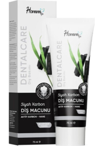 Homm Lıfe Siyah Karbon Diş Macunu 75 Ml