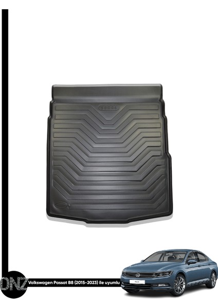 Volkswagen Passat B8 Sedan 2014 ve Sonrası Birebir Uyumlu 3D Bagaj Havuzu