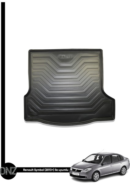 Renault Symbol Sedan 2013 ve Sonrası Birebir Uyumlu 3D Bagaj Havuzu