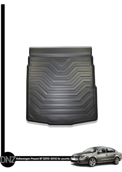 Volkswagen Passat B7 Sedan 2011 - 2014 Birebir Uyumlu 3D Bagaj Havuzu