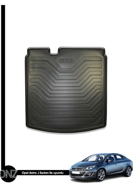Opel Astra J Sedan 2012 ve Sonrası Birebir Uyumlu 3D Bagaj Havuzu