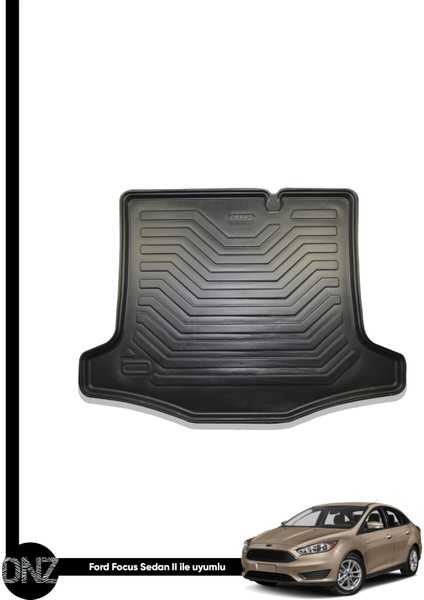 Ford Focus 2 Sedan Birebir Uyumlu 3D Bagaj Havuzu