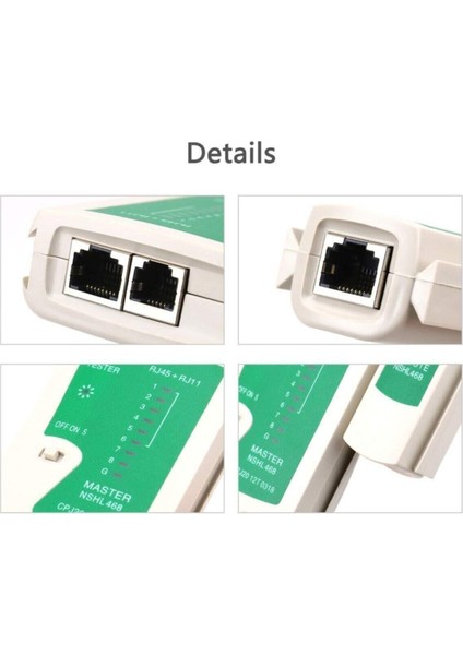 S-Link RJ45-RJ11 Cat5 Cat6 Kolay Sıkma Pensesi + Kablo Test Cihazı + Yeni Nesil Jak 10 Adet 3 Lü Set