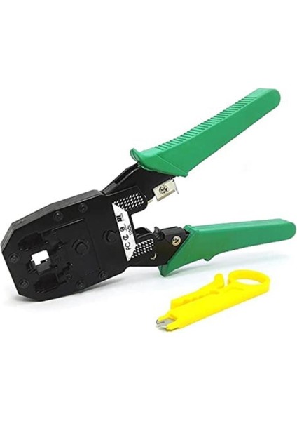 AL-4507 Rj9 RJ12 RJ45 Sıkıcı Sıkma Pensesi Kablo Soyucu Set Cat5 Internet Ucu Çakma K