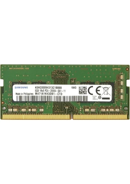 8 GB Ddr4 2666V Mhz Ram Notebook   M471A1K43DB1