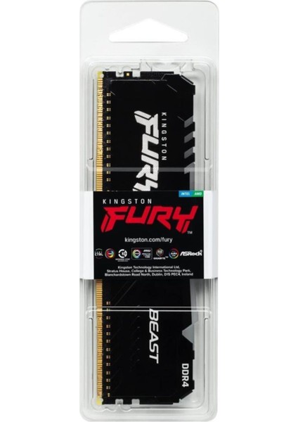 8gb (1X8GB) 3600MHZ Rgb Fury Beast Pc Ram KF436C17BBA/8 fırsatları