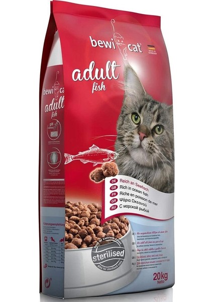 Bewı Cat Adult Fish 20 kg – Yetişkin Kediler Için Balıklı Kedi Kuru Maması