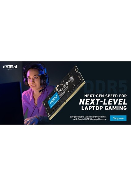 8gb Ddr5 4800 Sodımm CL40 (16GBIT) CT8G48C40S5 Notebook Ram Bellek indirimleri