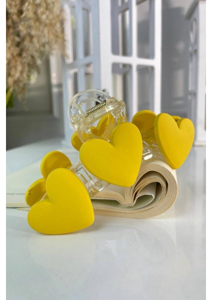 Kalp Figürlü Mandal Toka Sarı SBT1520