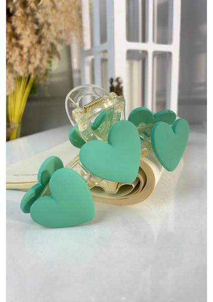 Kalp Figürlü Mandal Toka Yeşil SBT1520