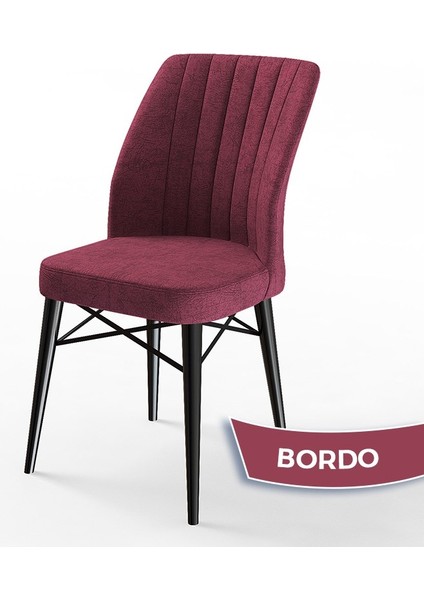 Concept Eva Serisi 80X132 Açılabilir Mdf Siyah Mermer Desen Masa Mutfak Masa Takımı ve 4 Sandalye