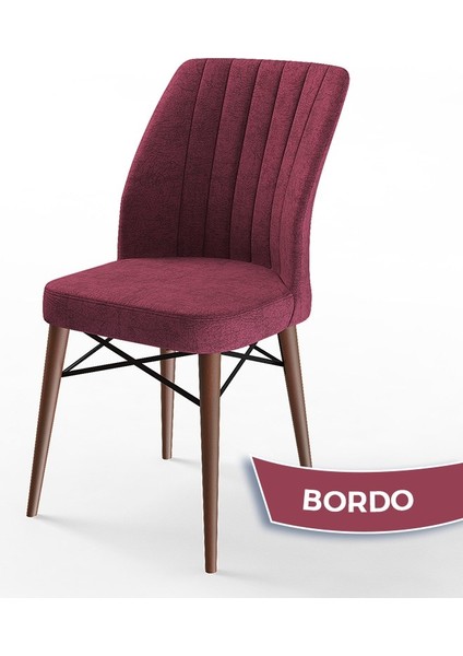 Concept Eva Serisi 80X132 Açılabilir Mdf Barok Ahşap Desen Mutfak Masa Takımı ve 4 Sandalye