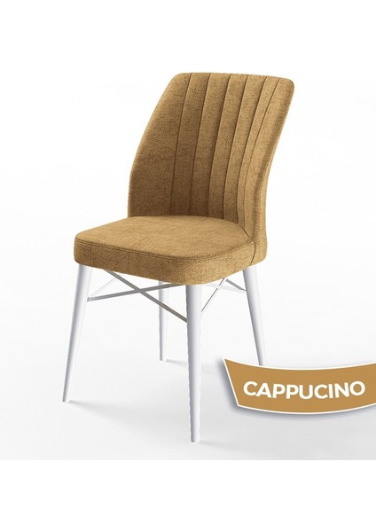 Concept Eva Serisi 80X132 Açılabilir Mdf Beyaz Mermer Desen Masa Mutfak Masa Takımı ve 4 Sandalye fırsatları
