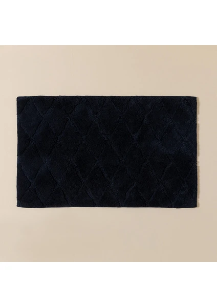 Tufted Diamond Banyo Paspası 40X60 cm Marin Mavi