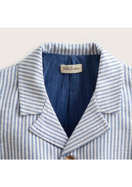 Marine Çizgili Ceket Lacivert modelleri