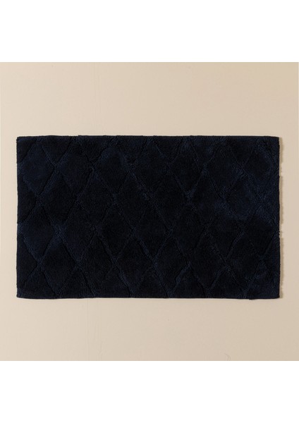 Tufted Diamond Banyo Paspası 60X100 cm Marin Mavi