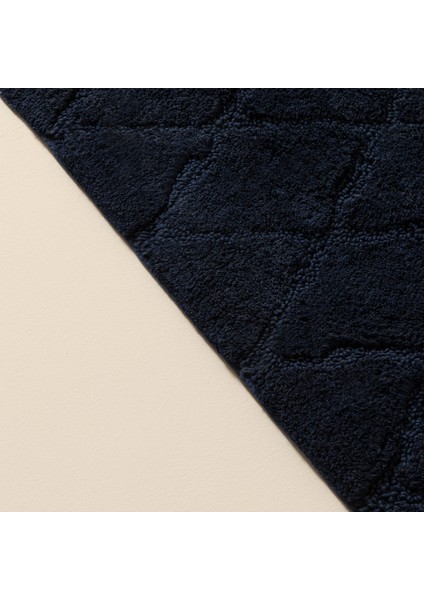 Tufted Diamond Banyo Paspası 60X100 cm Marin Mavi indirimleri