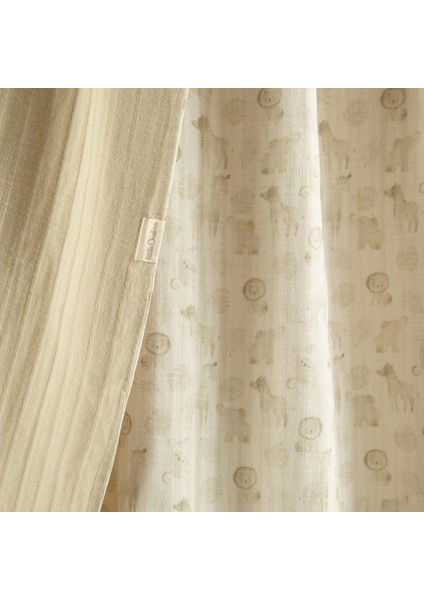 Safari Yenidoğan Baskılı Battaniye Ekru modelleri