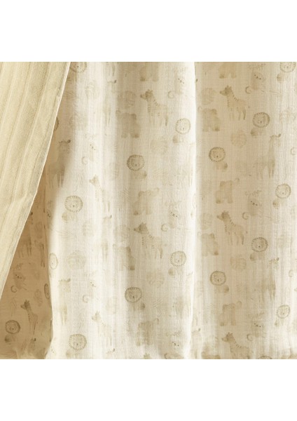 Safari Yenidoğan Baskılı Battaniye Ekru fırsatları