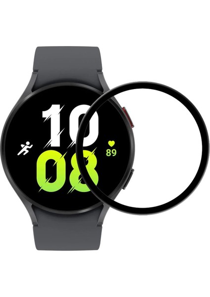 Samsung Galaxy Watch 5 44 mm Uyumlu Ekran Koruyucu Nano Esnek Polymer Kırılmaz Koruma Siyah fırsatları