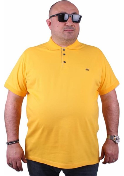 Büyük Beden Likralı Klasik Polo Tişört 11500 Sarı