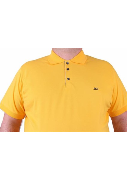 Büyük Beden Likralı Klasik Polo Tişört 11500 Sarı indirimleri