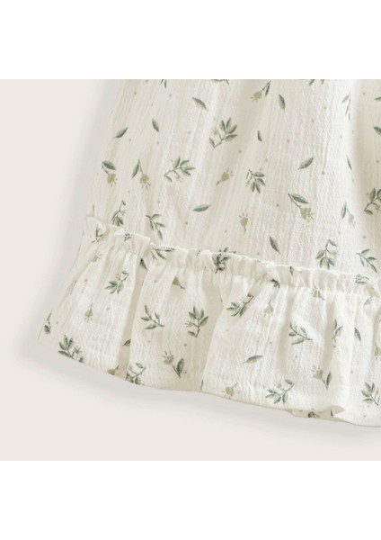 Floral Etek Ekru