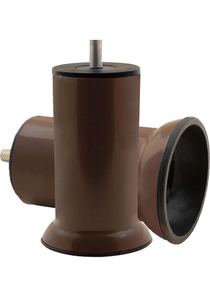 Mobilya Metal Kanepe Baza Koltuk Destek Ayağı M8 Civata Kahverengi Metal Yükseltici Ayakları 10 cm (4 Adet)