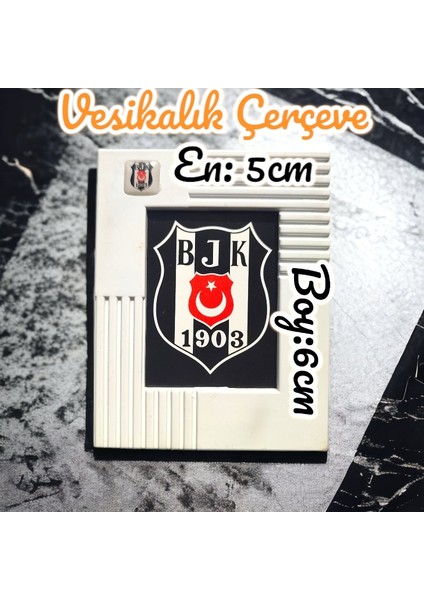 Beşiktaş Vesikalık Fotoğraf Çerçevesi Ayaklık Magnetli 7X10 Fotoğraf 5x6 cm