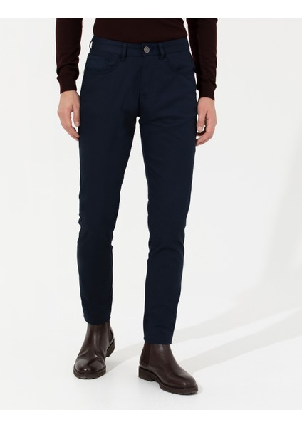 Erkek Lacivert Slim Fit Chino Pantolon 50264764-VR033 fiyatları