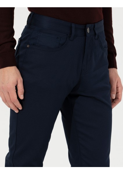 Erkek Lacivert Slim Fit Chino Pantolon 50264764-VR033 indirimleri