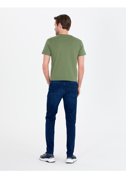 Pierre Cardin Erkek Lacivert Slim Fit Denim Pantolon 50268903-VR033