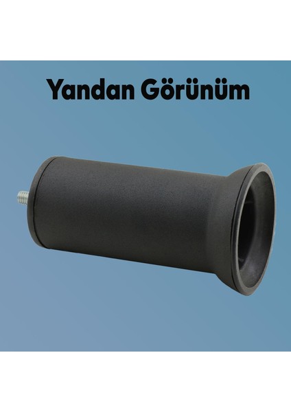 Mobilya Baza Çekyat Kanepe Koltuk Yükseltme Ayağı M8 Ince Diş Siyah Metal Ayakları 12 Cm 4 Adet
