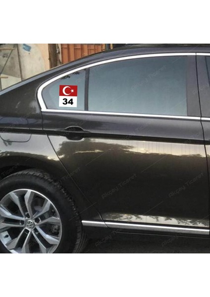 Her Şehire Plaka Sticker Türk Bayrağı Sticker Oto Stick... 11CM x 9cm (239615863) modelleri