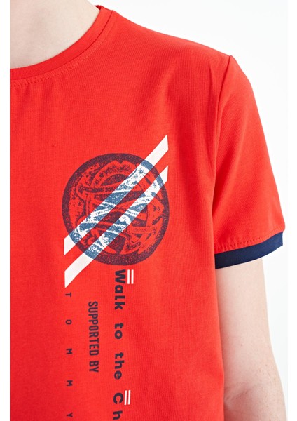 Fiesta Baskı Detaylı O Yaka Standart Kalıp Erkek Çocuk T-Shirt - 11131 fiyatları