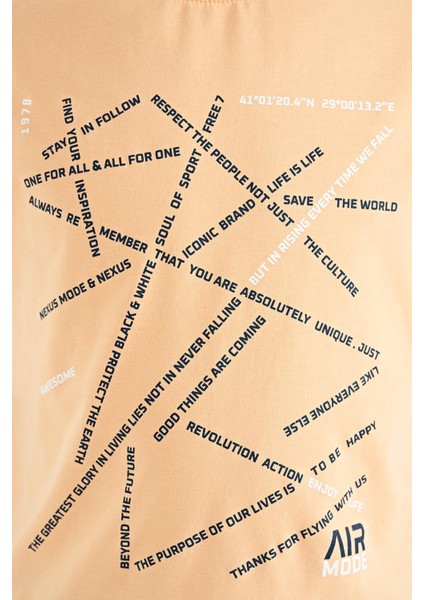 Kavun Içi Minimal Yazı Baskılı Standart Kalıp O Yaka Erkek Çocuk T-Shirt - 11132 fiyatları