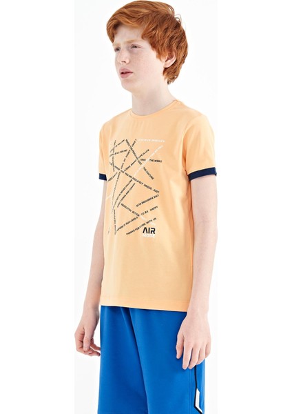 Kavun Içi Minimal Yazı Baskılı Standart Kalıp O Yaka Erkek Çocuk T-Shirt - 11132 indirimleri