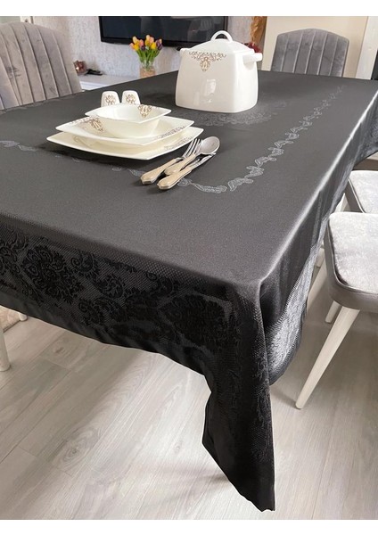 Teflon Kumaş Masa Örtüsü - Sıvı Geçirmez - Yıkanabilir - Dantel Görünümlü