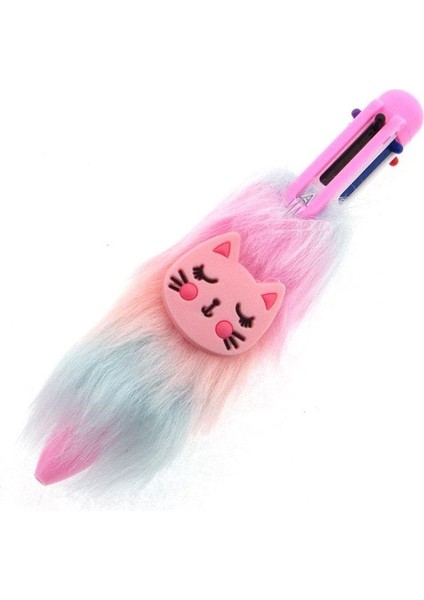 Dolphin BP-3745 6 Renk Peluş Tükenmez Kalem 1 Adet