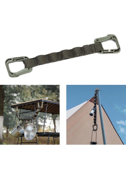 Kamp Alanı Depolama Kayışı Taşınabilir Asılı Halat Kamp Bahçesi Essentials Yeşil 5 Döngüler (Yurt Dışından) modelleri