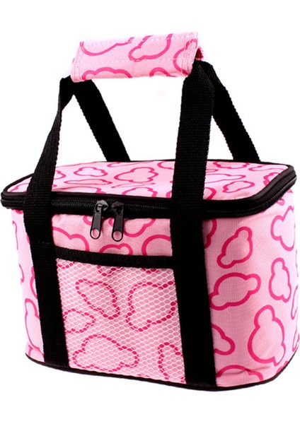 Hafif Yalıtımlı Öğle Yemeği Buz Çantası Gıda Konteyneri Tatil Işi Piknik Pembe (Yurt Dışından)