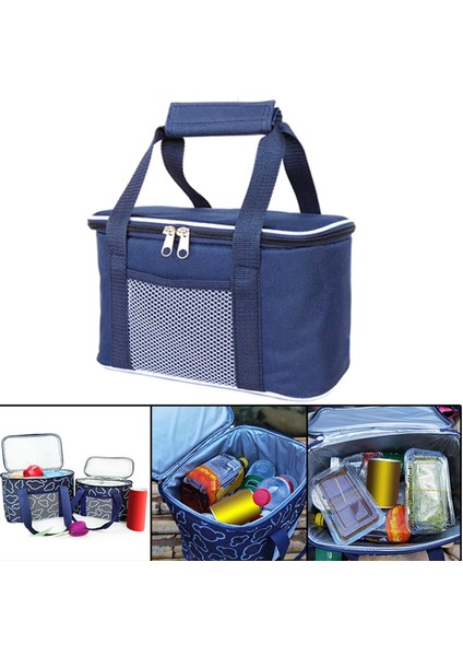Hafif Yalıtımlı Öğle Yemeği Buz Çantası Gıda Konteyneri Tatil Işi Piknik Lacivert (Yurt Dışından) fırsatları