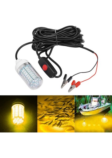 Ip68 Su Geçirmez 12 V Led Sualtı Balıkçılık Işık Çoğadı Karides Kalamar Lambaları Sıcak Sarı (Yurt Dışından)