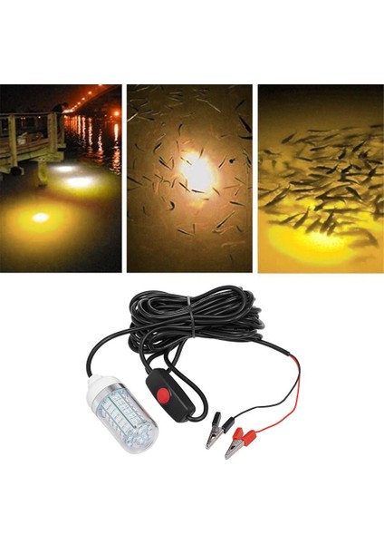 Ip68 Su Geçirmez 12 V Led Sualtı Balıkçılık Işık Çoğadı Karides Kalamar Lambaları Sıcak Sarı (Yurt Dışından)