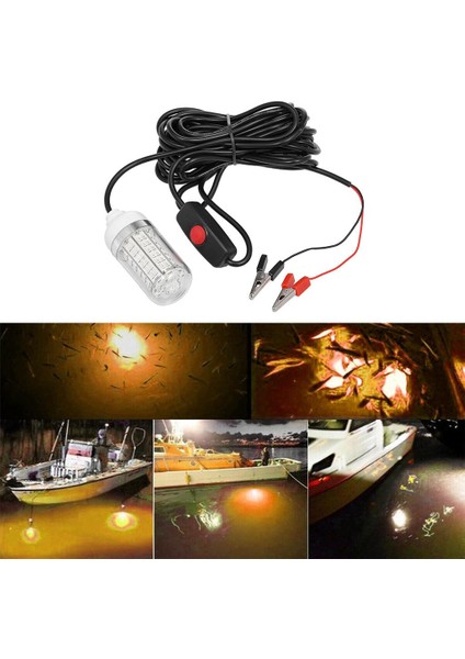 Ip68 Su Geçirmez 12 V Led Sualtı Balıkçılık Işık Çoğadı Karides Kalamar Lambaları Sıcak Sarı (Yurt Dışından)