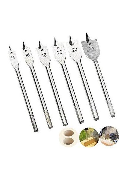 Yaprak Delici Set Ahşap Delici Alçıpan Delici 6 Parça