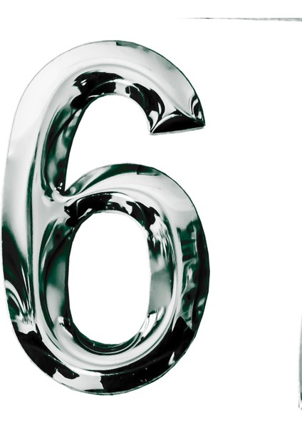 Posta Kutusu Yapışkanlı Rakam Metal Kapı Numarası No:6